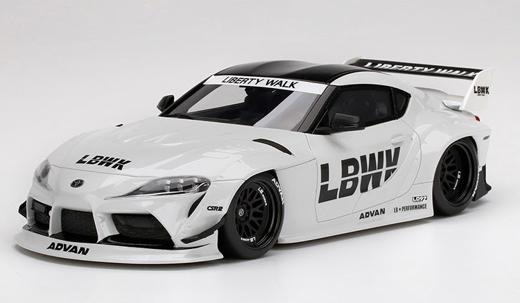 1/18 LB☆WORKS Toyota GR Supra LBWK (White) Resin Car Model