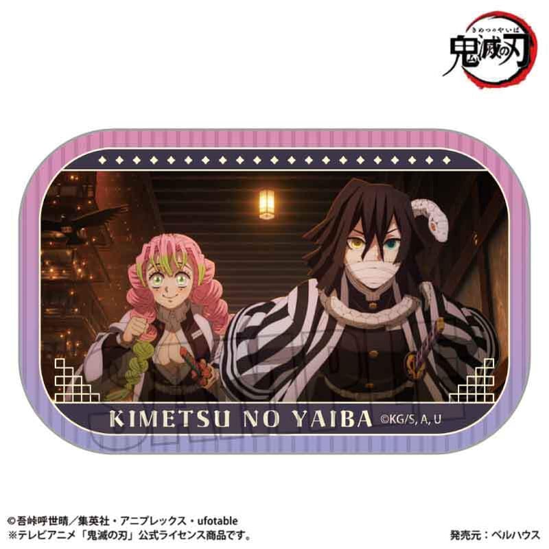 メモリーズスクエア缶バッジ アニメ「鬼滅の刃」/甘露寺 蜜璃&伊黒 小