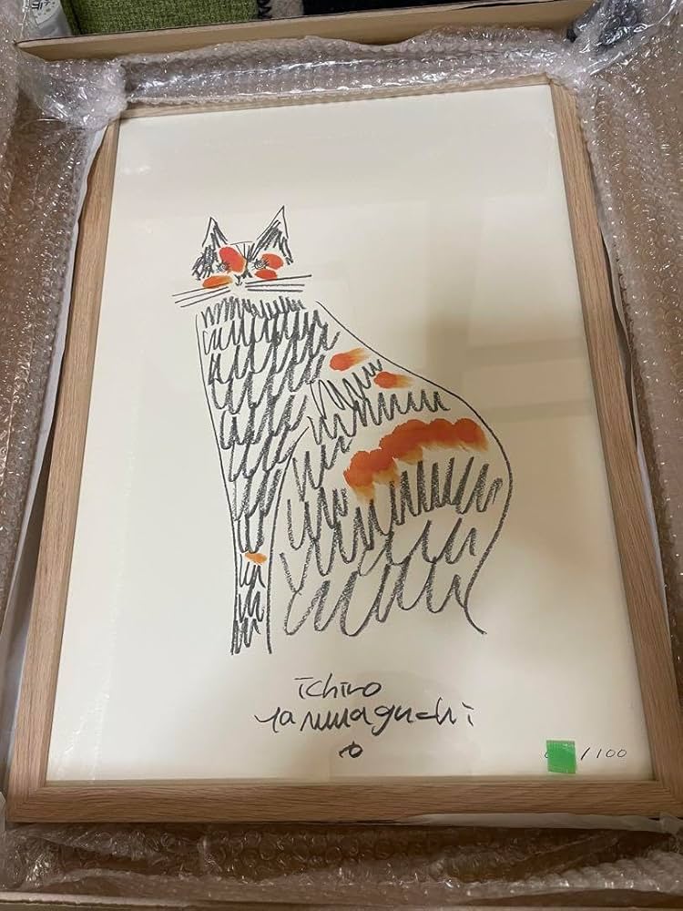 Amazon.co.jp: 限定山口一郎 Giclee（ジクレー猫 Mサイズ アート