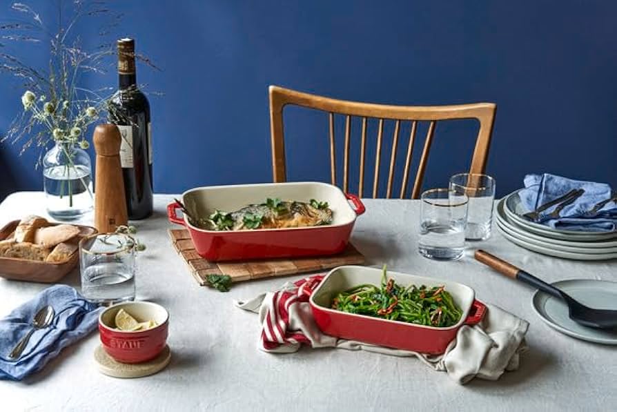 Amazon｜staub ストウブ 「 レクタンギュラーディッシュ チェリー 27