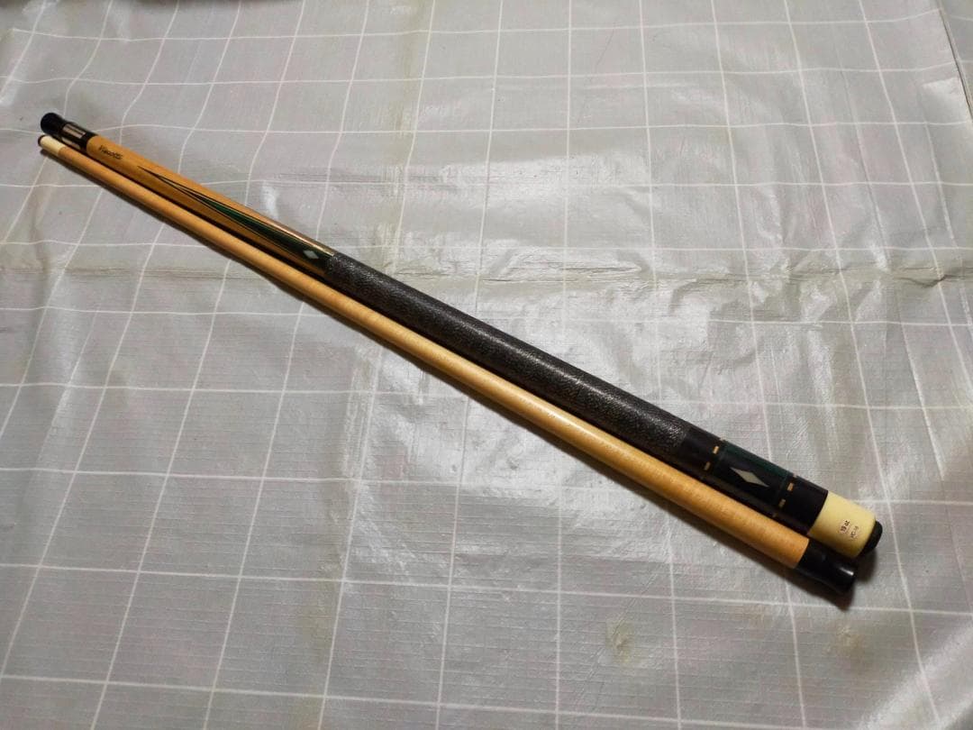 新古品・Viscotti カスタムキュー・本ハギ4剣インレイキュー 早川工房 カスタム キュー バーズアイメープル インレイ グリップ3分割