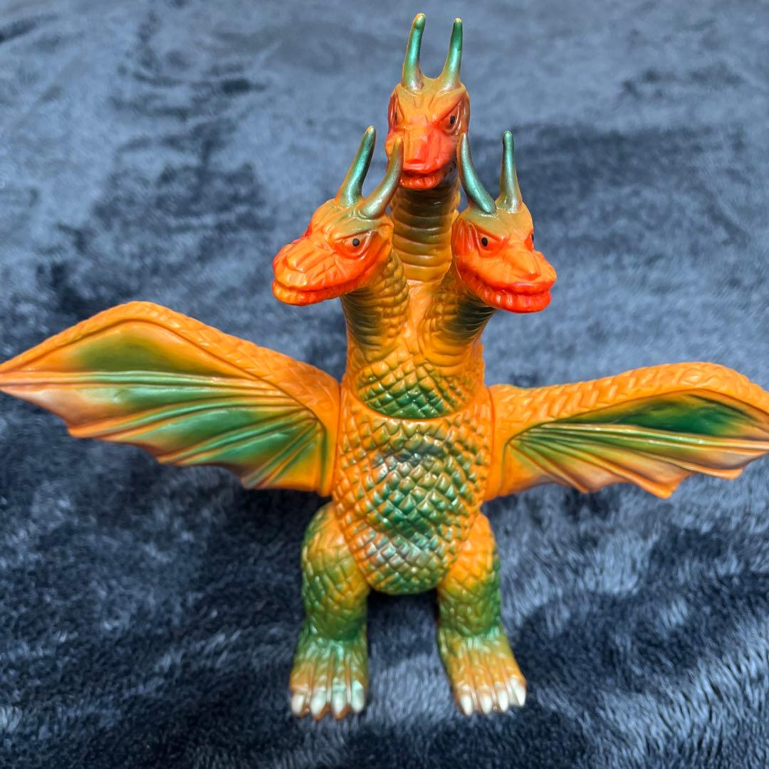 キングギドラ 年代物レトロソフビ 懐かしの】1991年製 バンダイ 東宝怪獣 キングギドラ レトロソフビ